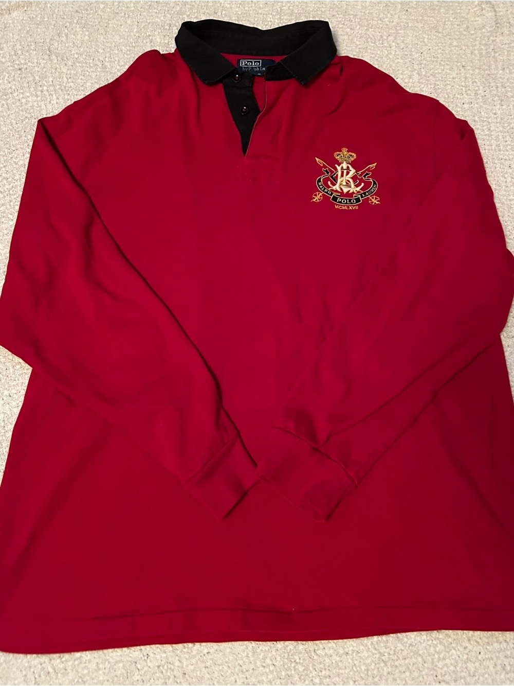 XXL Vintage Polo Ralph Lauren Rugby Embroidered crown and crest MCMLXVII